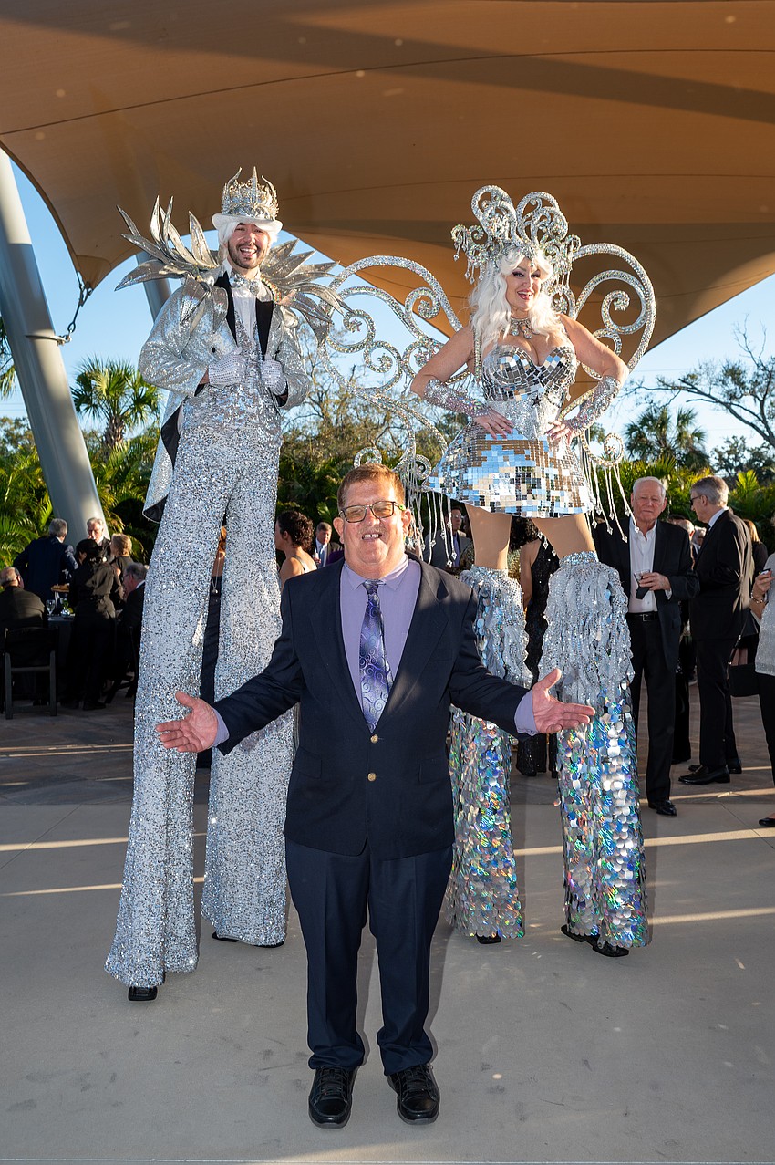 Dan McCormick with performers Jordan Pager and Lynn Sky