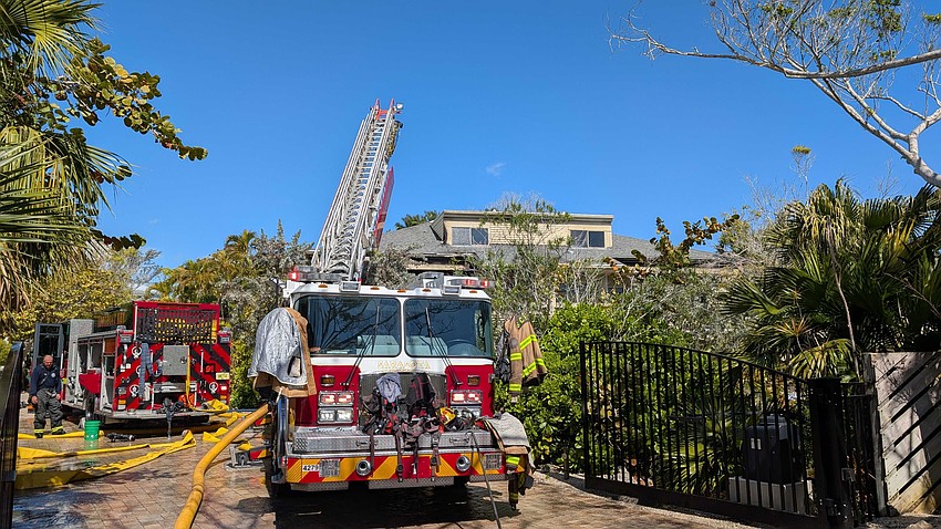 A three-alarm fire in Longboat Key's Lands End community destroyed two living units of a three-story building on Feb. 23. A three-alarm fire in Longboat Key's Lands End community destroyed two living units of a three-story building on Feb. 23.