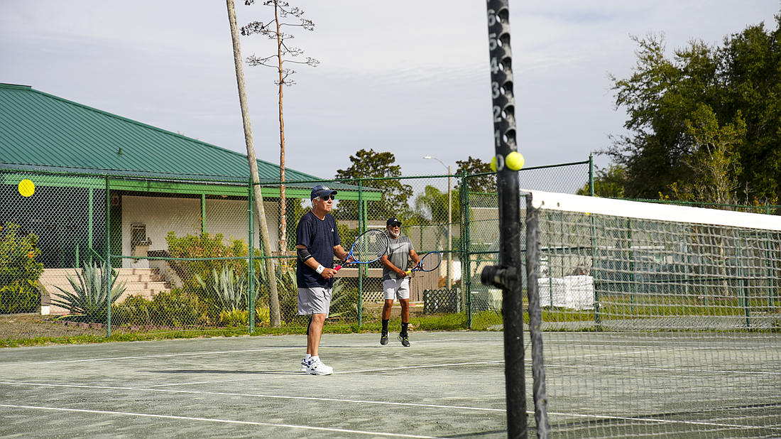 People play on the tennis courts at Trailside Tennis Club. Courtesy photo