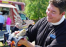 Spike the bearded dragon was a popular guest at the 2024 Community Open House.