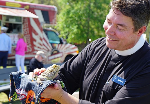 Spike the bearded dragon was a popular guest at the 2024 Community Open House.