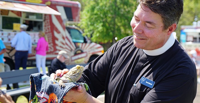Spike the bearded dragon was a popular guest at the 2024 Community Open House.