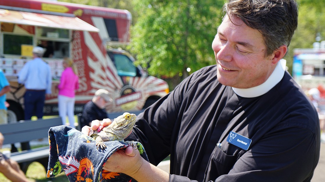 Spike the bearded dragon was a popular guest at the 2024 Community Open House.