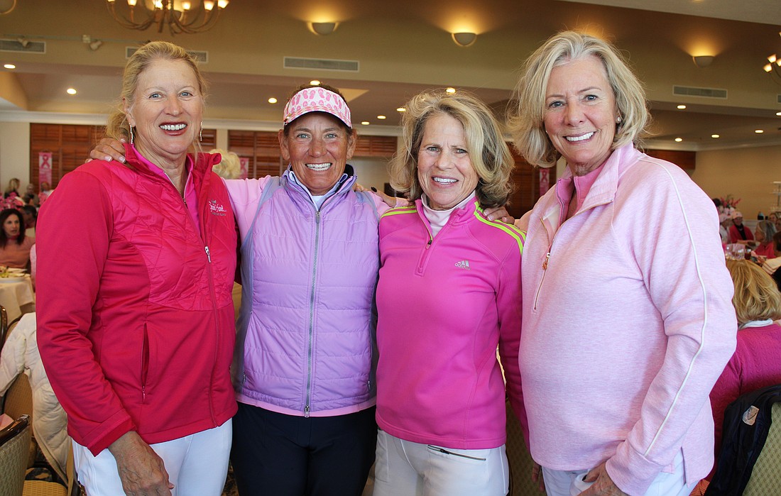 Pat O'Connell, Brenda Baril, Beth Scheible and Kim Lawrence said winning the championship Swing for the Cure annual golf day on Feb. 24 was especially meaningful to them, considering Lawrence is a cancer survivor.