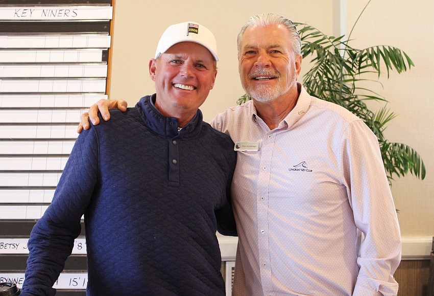 Director of golf Terry O'Hara and Managing Director Rick Konsavage help facilitate the annual Swing for the Cure golf day on Feb. 24 at the Longboat Key Club. The club hosts and sponsors the event, which raises funding for Breast Health Sarasota, Inc.