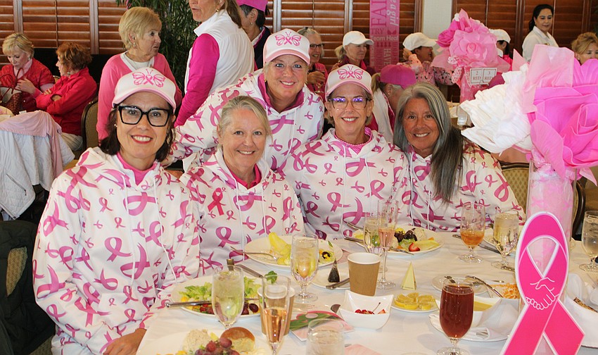 Maureen Watterson, Lois Karran, Kari Smith, Barbara Teller, Michelle Papier and Stephanie Citron (not pictured) made up a team at Swing for the Cure.