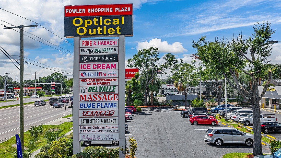 The Fowler Shopping Plaza near the University of South Florida was sold to a Dallas investor.