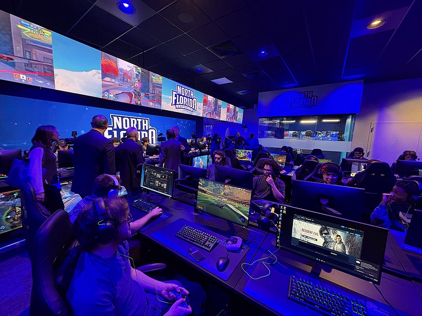 The Flight Deck features rows of personal computer gaming consoles, PlayStation consoles, a broadcast booth and more.