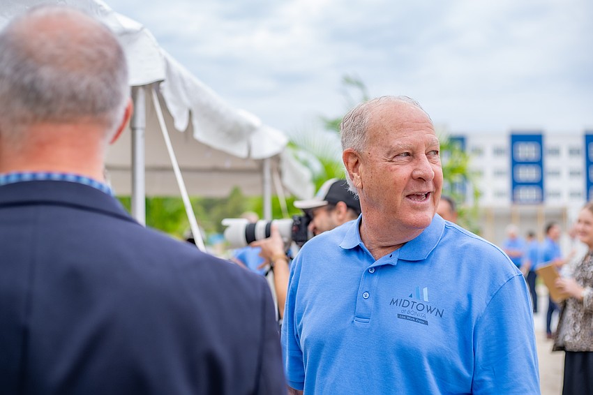 Andrew Zuckerman, president of The Zuckerman Group, at the recent groundbreaking of the 68-acre mixed-used development Midtown at Bonita.