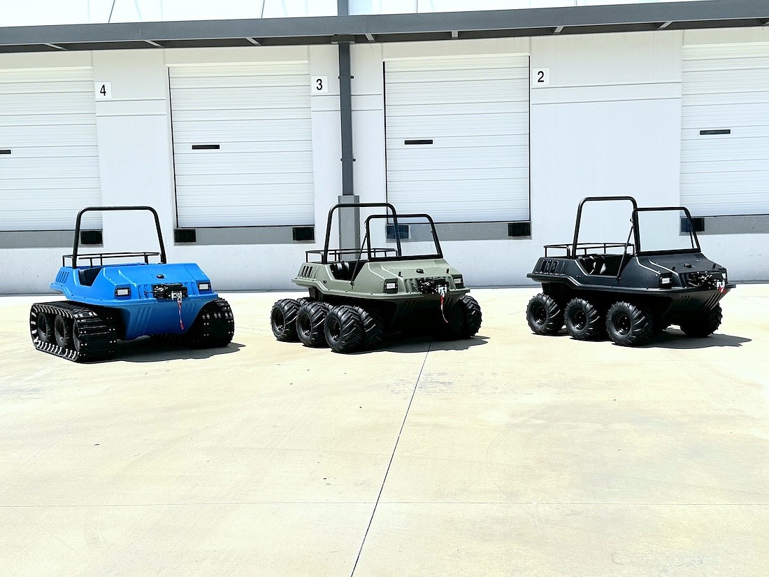MAX six-wheel drive amphibious vehicles are used for off-road recreational and industrial ventures.