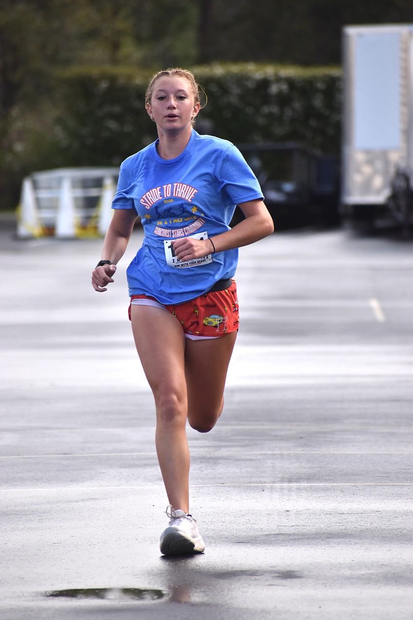 Anabella Alger places first in the Under 19 age group.