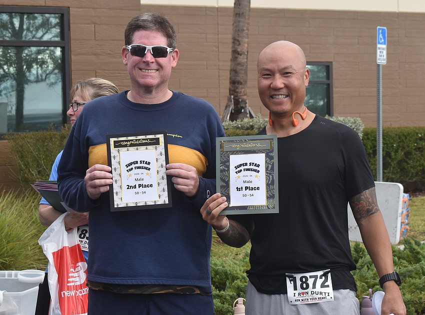Lakewood Ranch's Anthony Pressimone and Joe Suh were the winners of the males between 50-54 age group.
