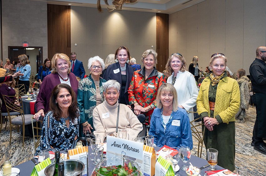 Front: Mary Lou Johnson, Barb Frye, Marcia Haughey; Back: Maureen Horn, Judy Cox, Irene Keeley, Ann Moran, Barb Stuart and Nancy Morgan