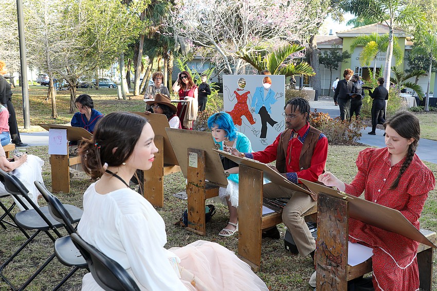 Guests had an opportunity to be drawn by Ringling College student artists.
