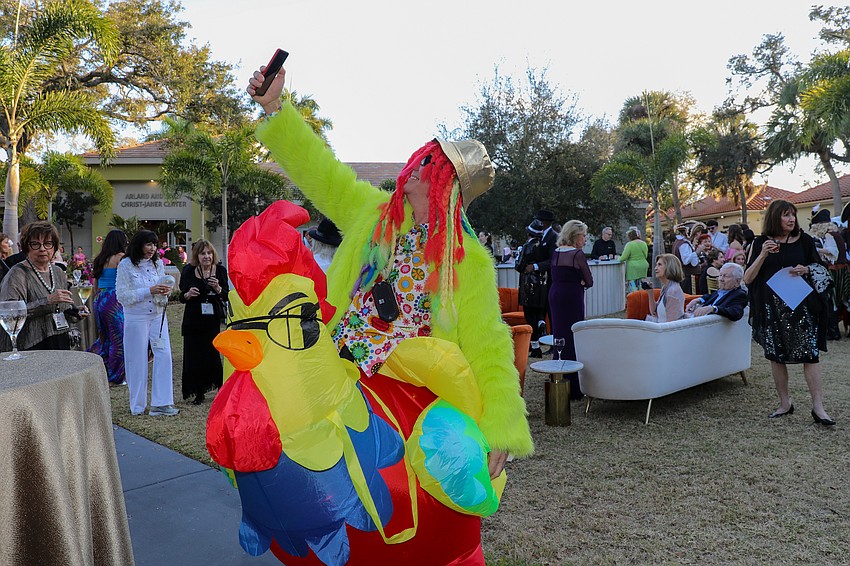 Jamie DeRuyter enjoyed a clucking good time with guests and colleagues at RCAD's Avant-Garde.