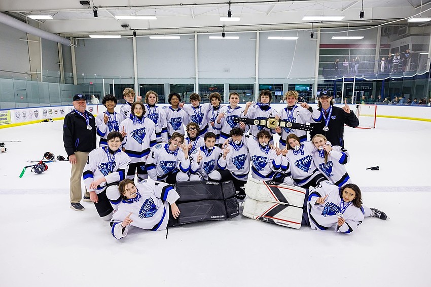 The Sarasota Ice Rays' title-winning 2023-24 junior varsity squad. This past season, the program's varsity squad featured players from 10 different high schools in Sarasota County.