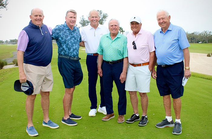 Charlie Cannon, Jim Leish, Charles Eldridge, Matt Zito, Dean Friedman and Harold Seegmiller are some of the newest and longest-serving members of the Longboat Key Club Friars, a cohort of golfers who enjoy the game, but also the camaraderie.