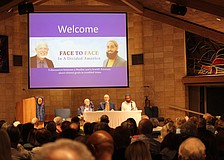 Following up on the recent publication of their co-authored book, "I Am the Other," Temple Beth Israel of Longboat Key member Robert Gary and Imam Azhar Subedar invited community members to join a discussion about local approaches to bridging divides in beliefs. Rabbi Peter Kasdan moderated.