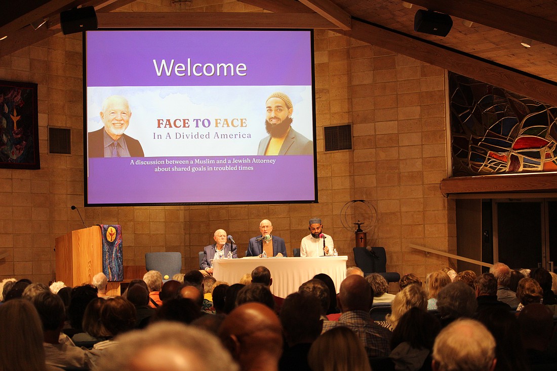 Following up on the recent publication of their co-authored book, "I Am the Other," Temple Beth Israel of Longboat Key member Robert Gary and Imam Azhar Subedar invited community members to join a discussion about local approaches to bridging divides in beliefs. Rabbi Peter Kasdan moderated.