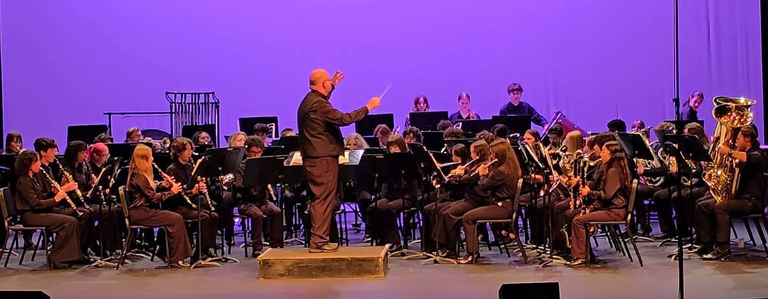 Matanzas High School's concert bands received two straight Superior ratings and an overall Excellent rating at Concert MPA. Courtesy photo by Flagler Schools