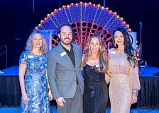 Lynne Anast, Joshua Perez, event co-Chairs Dr. Gaby Lodeiro and Missi Miller