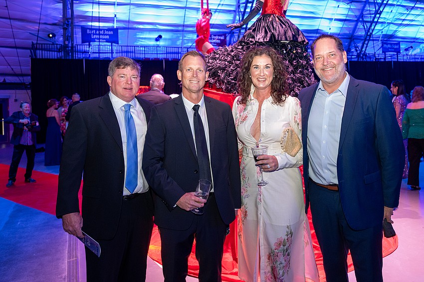 Jack Cox and Tom Rees, with Diana and Reed Giasson