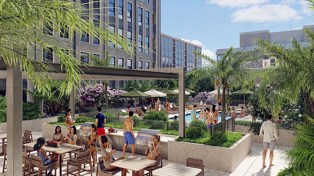 A rendering of the Vandeveer rooftop terrace and pool. Gateway Jax announced March 3 that its residential building at 515 N. Pearl St., previously called Block N11, would be named Vandeveer and include a ground-floor Japanese restaurant.