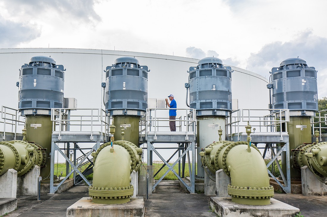Raw water pumps at Tampa Bay Water's Surface Water Treatment Plant in Tampa.