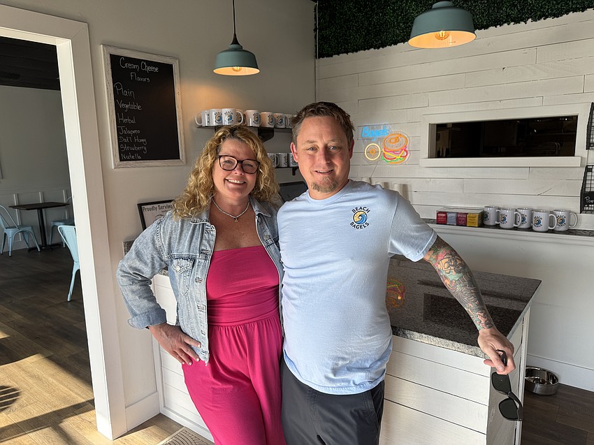 Peter and Kristen Kenney, owners of St. Augustine bistro Purple Olive, opened Beach Bagels in St. Augustine Beach.