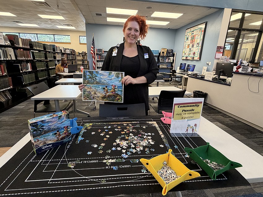 Shasta Quinn, the librarian at West Oaks Branch Library, said the puzzle exchange is an opportunity to bring the community into the library for social connection.