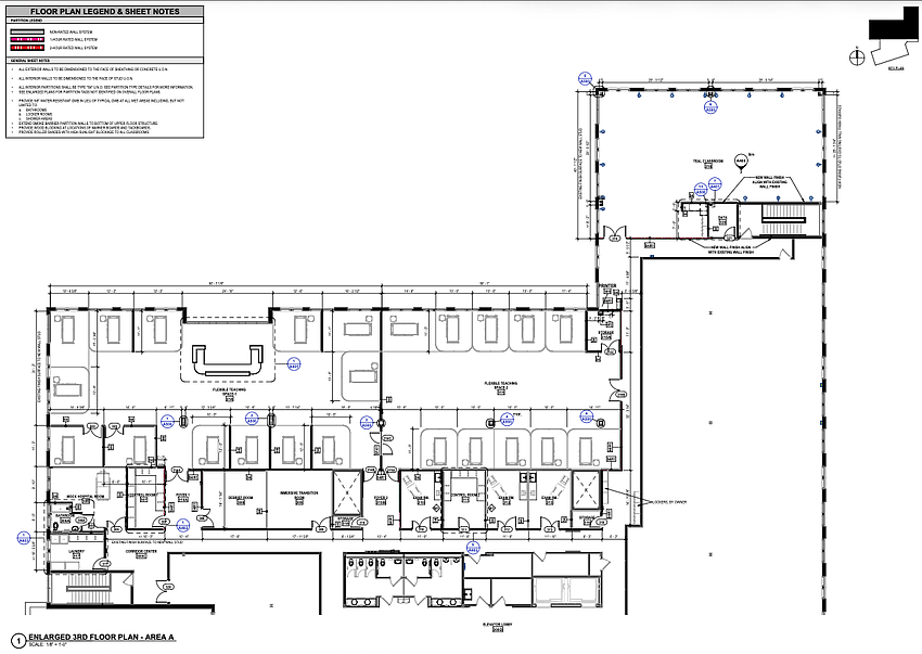 Jacksonville University’s new Healthcare Simulation Center will include mock hospital rooms, examination rooms, a nurses’ station and classroom space.