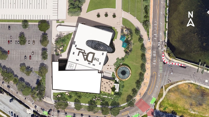 An aerial rendering of the planned 35,000-square-foot expansion to The Dali Museum in downtown St. Petersburg. An aerial rendering of the planned 35,000-square-foot expansion to The Dali Museum in downtown St. Petersburg.