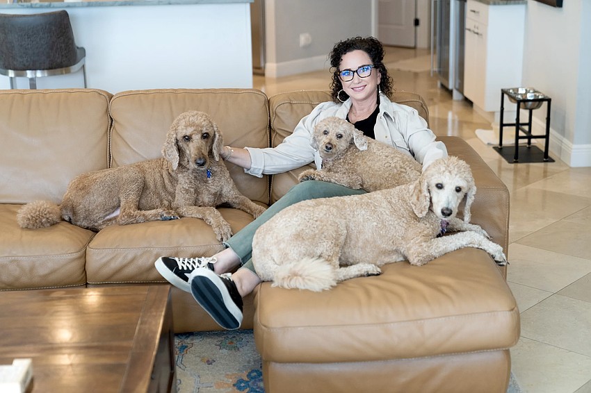 Simone Knego, along with her husband, Dr. Robert Knego, has six adult children — and three dogs.