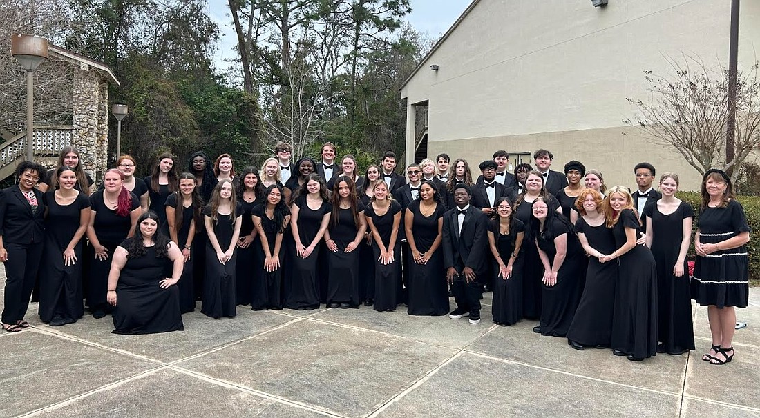 Flagler Palm Coast Formality Singers at at the FVA District 6 Concert Music Performance Assessment in Casselberry. Courtesy photo
