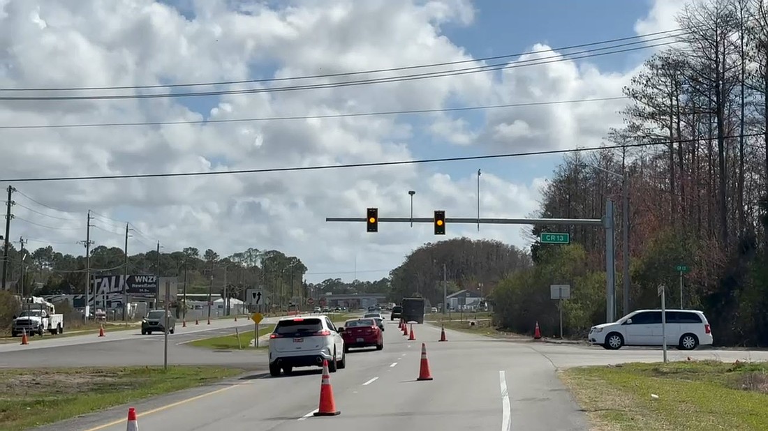 New traffic signal at U.S. 1 and County Road 13 in Bunnell