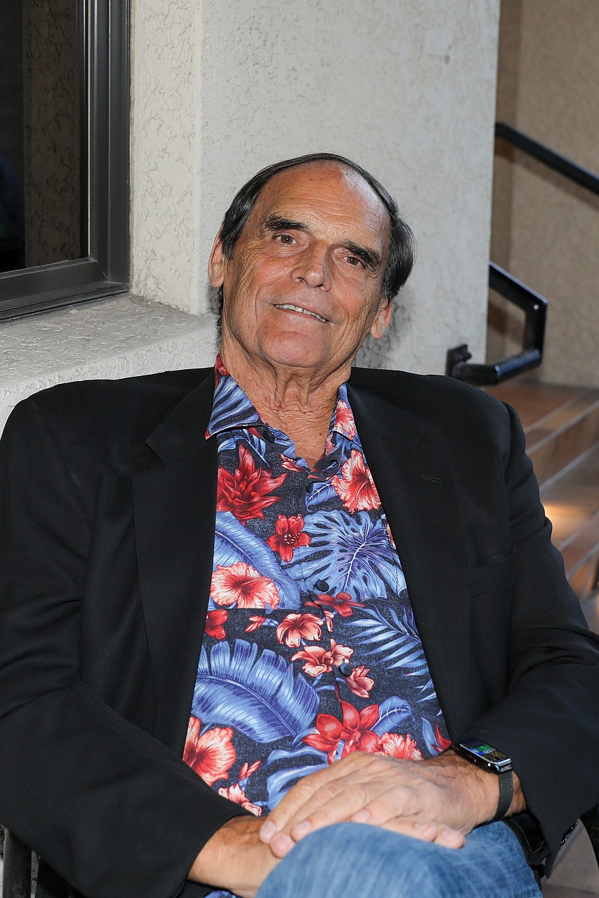 Writer, novelist and yacht captain Keith Clark relaxes before the show begins.