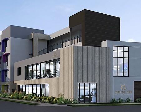 A rendering of Artscape, an affordable housing artist community planned for the 2300 block of North Tamiami Trail.