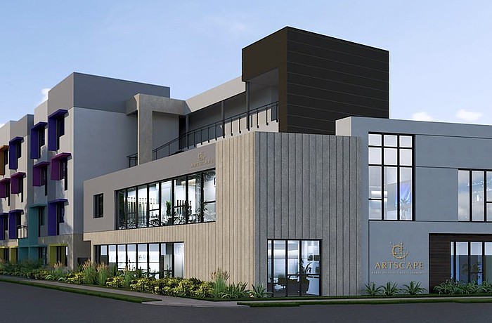 A rendering of Artscape, an affordable housing artist community planned for the 2300 block of North Tamiami Trail.