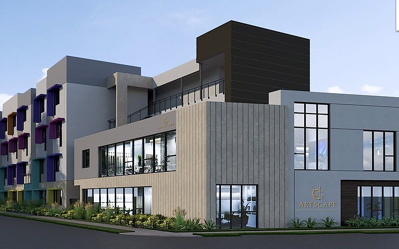 A rendering of Artscape, an affordable housing artist community planned for the 2300 block of North Tamiami Trail.