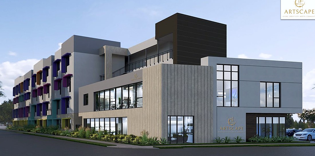 A rendering of Artscape, an affordable housing artist community planned for the 2300 block of North Tamiami Trail.