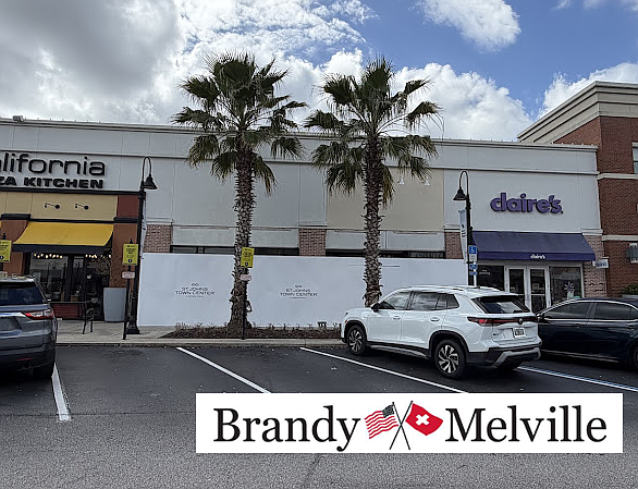 Brandy Melville intends to build out a storefront between California Pizza Kitchen and Claire’s in the row of retailers anchored by Barnes & Noble.