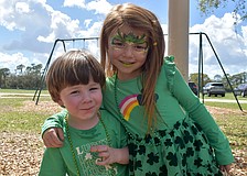 Bradenton's Madison Hokanson, 5, and Jaxson Hokanson, 2, came dressed for the occasion to the Irish Celtic Festival at Greenbrook Adventure Park on March 7.