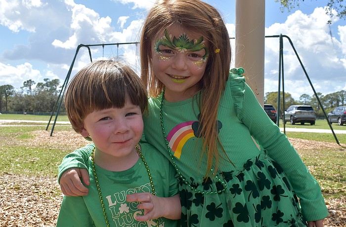 Bradenton's Madison Hokanson, 5, and Jaxson Hokanson, 2, came dressed for the occasion to the Irish Celtic Festival at Greenbrook Adventure Park on March 7.