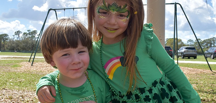 Bradenton's Madison Hokanson, 5, and Jaxson Hokanson, 2, came dressed for the occasion to the Irish Celtic Festival at Greenbrook Adventure Park on March 7.