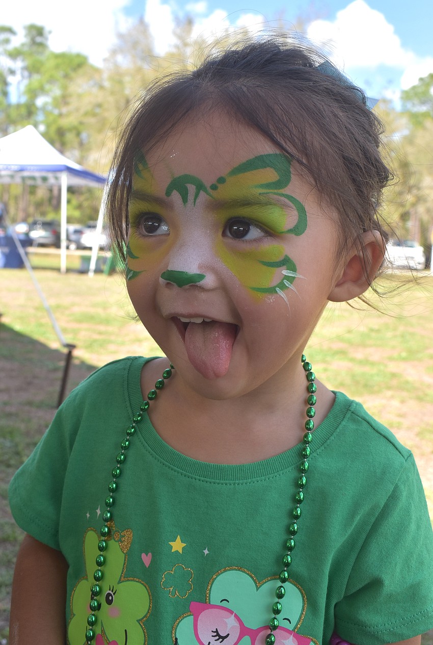 Lakewood Ranch's 2-year-old Ricki Dichillo gets her green on for the Irish Celtic Festival March 7 in Lakewood Ranch.
