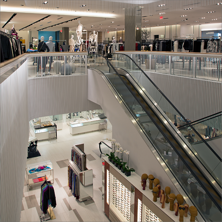 The two-story Saks Fifth Avenue at the Mall at UTC was the first ground-up store for the chain in a decade when it was built in 2013-2014, according to the project construction management firm, Kellogg & Kimsey.