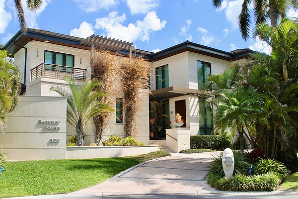 The home at 600 Wedge Lane sold for $8,625,000. Built in 2016, it has four bedrooms, four-and-a-half baths, a pool and 4,338 square feet of living area.