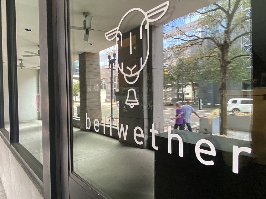 The entrance of Bellwether restaurant at 117 W. Forsyth St. in Downtown Jacksonville. The entrance of Bellwether restaurant at 117 W. Forsyth St. in Downtown Jacksonville.