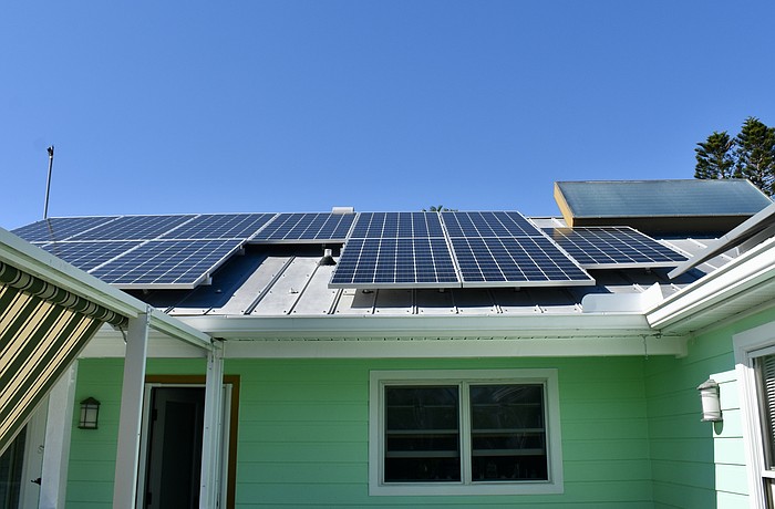 The town of Longboat Key is considering a new code addressing solar panels, which would clarify regulations around them. This home in the Village installed solar panels before the 2024 hurricanes and relied on them for backup power after the storms.