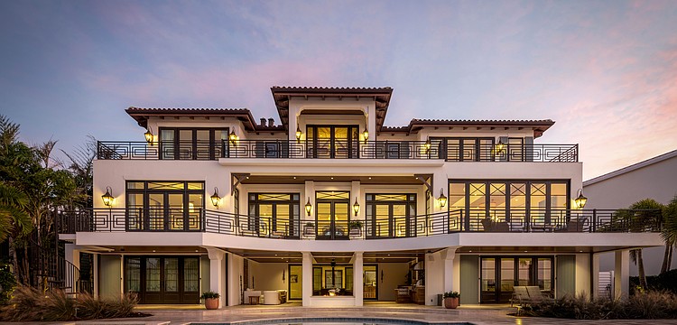 The home at 1356 Harbor Drive was built in 2017 and has five bedrooms, five-and-two-half baths, a pool and 6,752 square feet of living area.